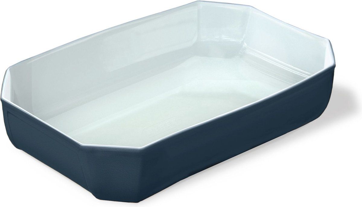 Pyrex Rechthoekige Ovenschaal 3,2l - Grijs Glazuur - 33x22cm