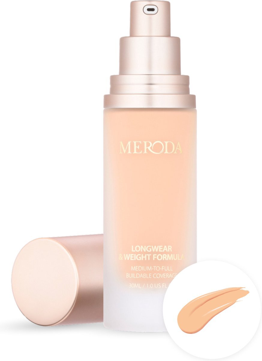 Meroda Cosmetics Meroda Universal Foundation - 6W | Beige met een neutrale ondertoon - 30ml