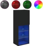 vidaXL Tv-meubel met LED-verlichting 40,5x30x102 cm zwart
