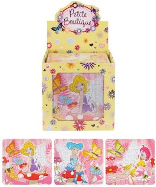 - 108 Stuks Puzzel: Fairy / Fee 13 x 12 Cm in Traktatiebox Uitdeelcadeautjes