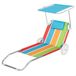 Aktive 62682 Chariot de plage Chaise longue 52x117x62 cm Transparent