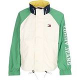 tommy-hilfiger Icecat Veste a vent pour hommes Veste de couleur Block Veste ancienne blanc/vert coastal