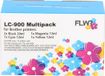 FLWR - Brother LC-900 Multipack Cartridges - Noir et Couleur - Marque maison