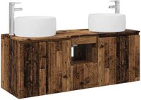 vidaXL Badkamerkastenset 3 st Oud hout 49,5 x 44,5 x 66 cm