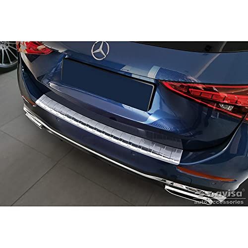 RVS Achterbumperprotector compatibel met Mercedes C-Klasse AMG Estate (S206) 2021- 'Ribs'