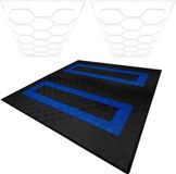 MonsterShop Monster Group BV Hexagon led & geventileerde garagetegels - zwart/blauw - 36m2