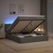 Prolenta Maison Exclusive Lit Ottoman exclusif avec matelas et éclairage LED, couleur gris foncé, dimensions 140 x 190 cm, revêtement en tissu