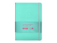 Antartik Notitieboek met elastiek, hardcover, A5, gladde vellen, roze en turquoise, 100 vellen, 80 g, FSC