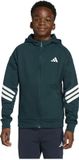 Adidas Future Icons 3 Stripes Sweatshirt Met Rits Groen 11-12 Years Jongens,Meisjes