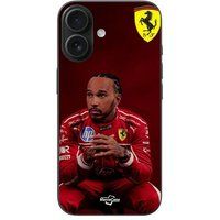 Hamilton Scuderia Ferrari officiële wallpaper Maniacase Hoes Iphone 16 Plus