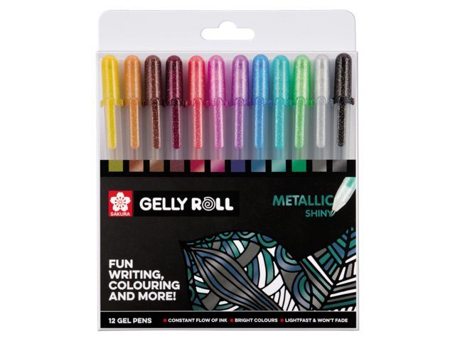 Sakura POXPGBMET12 Gelpennen - Multi - 12 stuks