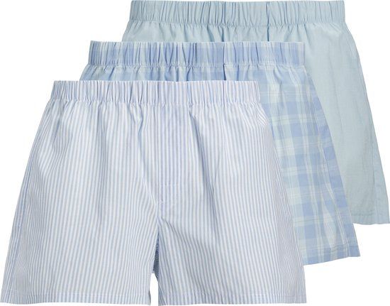 JACK&JONES JACMILANO WOVEN BOXERS 3 PACK NOOS Heren Onderbroeken Chambray Blue XL