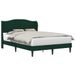 vidaXL Bedframe met hoofdeinde, donkergroen, 120 x 190 cm, fluweel