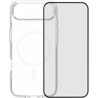 BlueBuilt Protective Back Cover met MagSafe iPhone 17 Air Transparant + BlueBuilt iPhone 17 Air Screenprotector Glas