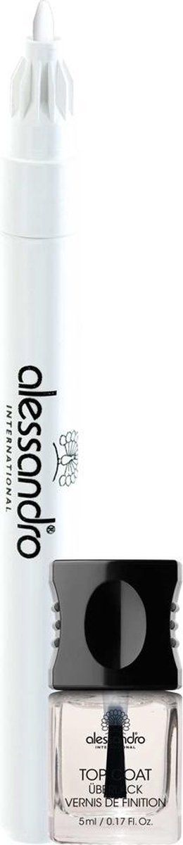 Alessandro FRENCH LINER SET WHITE 4,5 ML + 5 ML Top Coat - 4025087203935