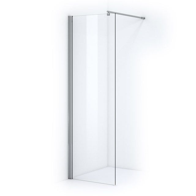 Maxaro Douchewand Inloopdouche Zircon Comfort 70cm Veiligheidsglas 6 mm Chroom