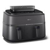 Philips 5000 Series Dual Basket Airfryer - NA550/00 - Stoomfunctie - Dubbele Mand - 9L - Tot 6 Personen