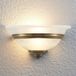 Lindby Wandlamp Irimia - 1 Licht - Glas, Metaal - Wit Gesatineerd, Oud Messing