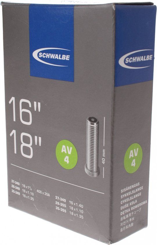 Schwalbe Binnenband Fiets Auto Ventiel 32 mm 16/18 x 1 3/8 - 1.35