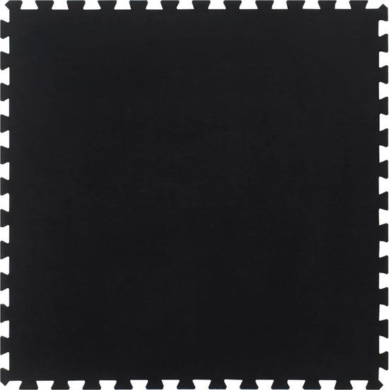 vidaXL Rubbertegel 12 mm 100x100 cm Zwart