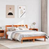 vidaXL Bedframe Massief Grenenhout Wasbruin 160x200 cm