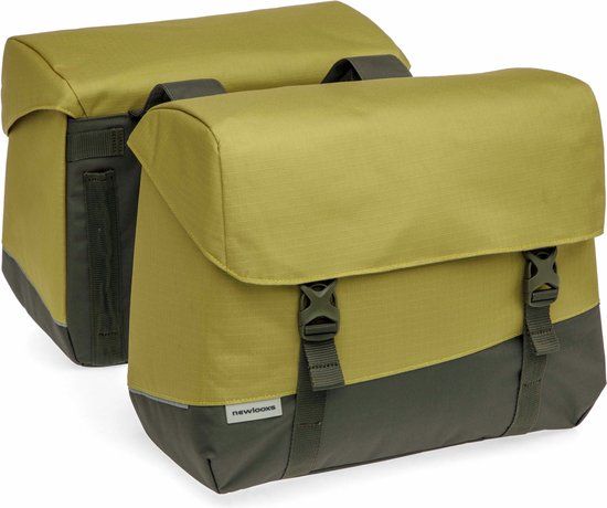 New Looxs Oslo Joli Double Dubbele Fietstas Olive-Yellow
