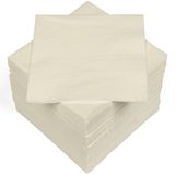 HEKU 100 effen servetten, 3-laags, 33 x 33 cm, crème