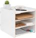 Merkloos Relaxdays Brievenbak - wit - 25x25x31 cm - MDF