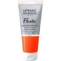 Lefranc Bourgeois Flashe Series 1 - Verf - vinylemulsie - oranje - transparant - mat - extra dun - 80 ml