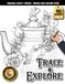 COLOROO Ink Tracing Book: Magical Teapot Adventures for Relaxation and Creative Mindfulness
