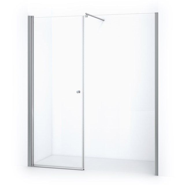 Maxaro Douchewand met Draaideur Zircon Comfort 195cm Chroom - 6095819124140