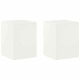 vidaXL Plantenstandaard 2 stuks Wit 30 x 30 x 40 cm Staal