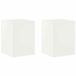 vidaXL Pieds de plantes 2 pièces Blanc 30 x 30 x 40 cm Acier