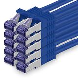 1aTTack.de Cat.7 netwerkkabel 3,0 m - Blauw - 10 stuks