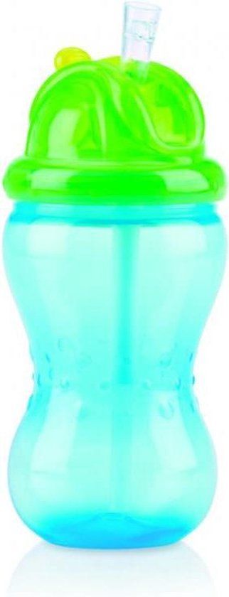 Nuby Flip It Antilekbeker - Blauw/Roze - 360 ml