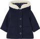 Vertbaudet Jas met capuchon baby meisje marineblauw