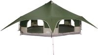 vidaXL Familietent - 18-persoons - Groen - Polyester