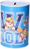 Paw Patrol Spaarpot blik - voor kinderen - 10 x 15 cm - metaal - kleurenmix
