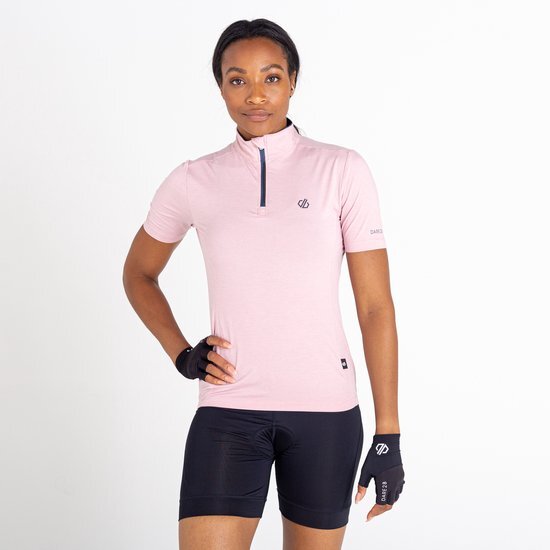 Dare 2b De Dare2B Pedal Through It jersey met korte mouwen en halve rits - dames - Q-Wic Plus - lichtgewicht - Roze