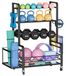 Omgoods - Rack haltères 4 niveaux pour salle de sport à domicile avec bac de rangement