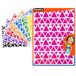 CLEOPATRE Driehoekige zelfklevende stickers, 8 kleuren, verpakking met 8 vellen (1024 stickers)