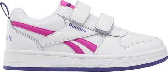 Reebok ROYAL PRIME 2.0 - Meisjes Sneakers - Wit/Roze - Maat 30 - Lente/Zomer 2024