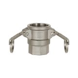 Riegler Kamlok, snelkoppelingsdoos met binnendraad, type D, ES 1.4401, G 1 1/2, voor stekker-Ø 54 mm, PN max. 16 bar, temp. -20 °C tot 95 °C