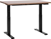 Beliani DESTIN I - Elektrisch Verstelbaar bureau - Zwart - 130 cm - Spaanplaat