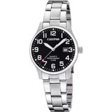Calypso K5861/4 Polshorloge Dames Zilverkleurig Staal Zwart Analoog Quartz