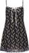 myMo jurk zwart gebloemd mouwloos kort polyester XL