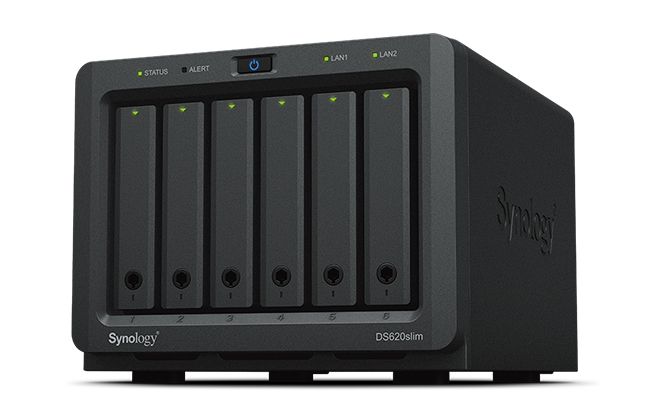 Synology DiskStation DS620SLIM NAS - Intel Celeron J3355 - 2GB RAM - 6 Bay