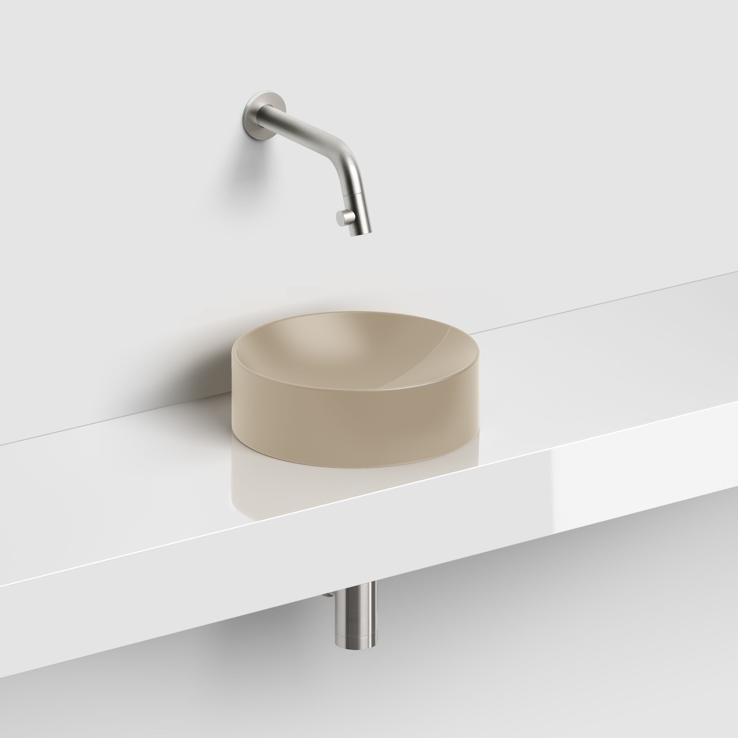 Clou Vale fontein - ø22 cm - mat mosterd keram