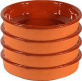 Gerimport bols/platillos de tapas - 16x - Sevilla - mini - 12 cm - cerámica - naranja - platos para servir