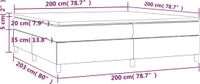 vidaXL Boxspring met matras stof blauw 200x200 cm